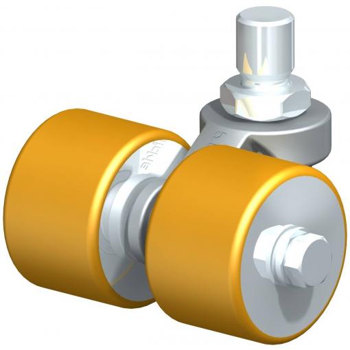 Blickle 839206 LD-VSTH 50K Dvojité otočné kolečko ve vidlici Ø kola: 50 mm nosnost (max.): 250 kg 1 ks