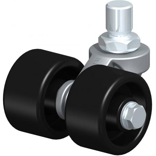 Blickle 845276 LD-POA 52G Dvojité otočné kolečko ve vidlici Ø kola: 50 mm nosnost (max.): 210 kg 1 ks