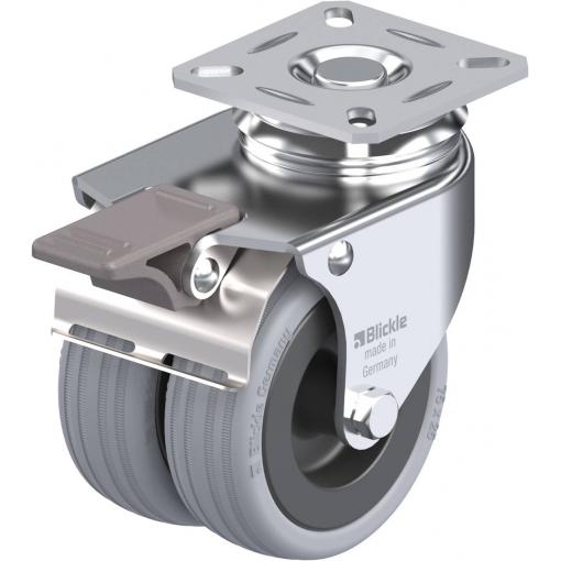 Blickle 281709 LDA-VPA 75G-FI Dvojité otočné kolečko ve vidlici Ø kola: 75 mm nosnost (max.): 100 kg 1 ks