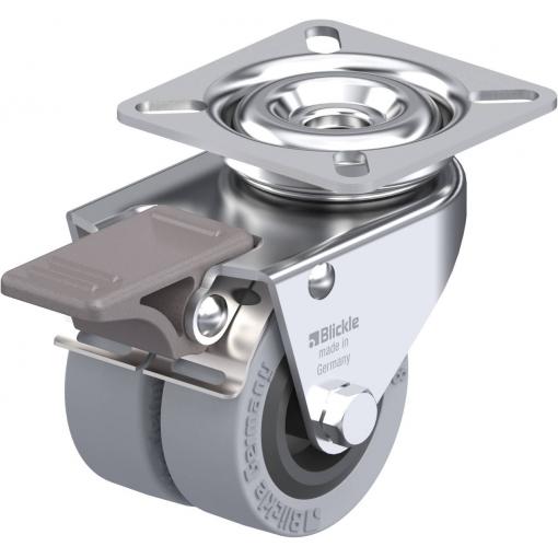 Blickle 276063 LDA-VPA 50G-FI Dvojité otočné kolečko ve vidlici Ø kola: 50 mm nosnost (max.): 80 kg 1 ks
