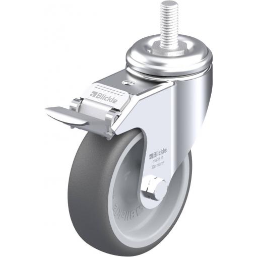 Blickle 848756 LKRA-PATH 101G-FI-GS12 Otočné kolečko s brzdou Ø kola: 100 mm nosnost (max.): 120 kg 1 ks