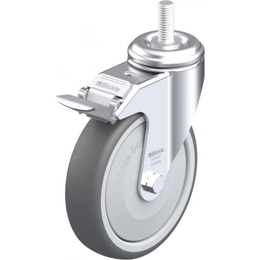 Blickle 848871 LKRA-PATH 126KF-FI-GS12 Otočné kolečko s brzdou Ø kola: 125 mm nosnost (max.): 120 kg 1 ks