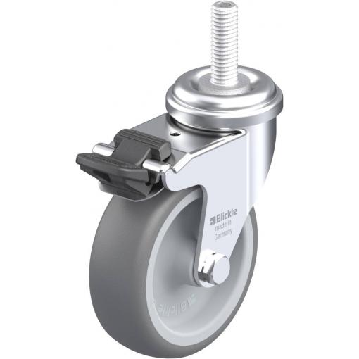 Blickle 307124 LRA-TPA 75G-FI-GS10 Otočné kolečko s brzdou Ø kola: 75 mm nosnost (max.): 75 kg 1 ks