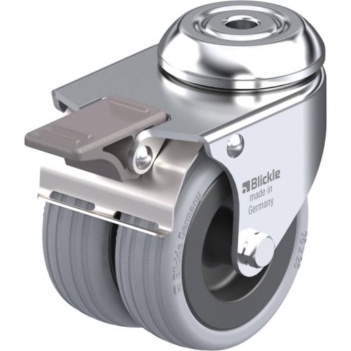 Blickle 278408 LMDA-VPA 75G-FI Dvojité otočné kolečko ve vidlici Ø kola: 75 mm nosnost (max.): 100 kg 1 ks