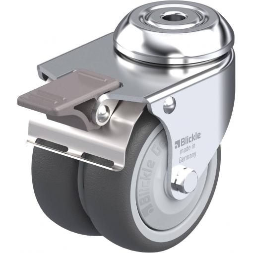 Blickle 757083 LMDA-PATH 75KF-FI Dvojité otočné kolečko ve vidlici Ø kola: 75 mm nosnost (max.): 100 kg 1 ks