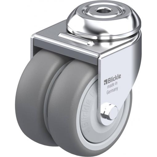 Blickle 574442 LMDA-TPA 75KF Dvojité otočné kolečko ve vidlici Ø kola: 75 mm nosnost (max.): 100 kg 1 ks