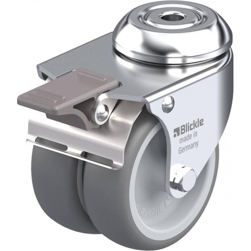 Blickle 343418 LMDA-TPA 75G-FI Dvojité otočné kolečko ve vidlici Ø kola: 75 mm nosnost (max.): 100 kg 1 ks