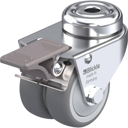 Blickle 574491 LMDA-TPA 50KF-FI Dvojité otočné kolečko ve vidlici Ø kola: 50 mm nosnost (max.): 80 kg 1 ks