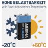 Absina baterie 9 V alkalicko-manganová 580 mAh 9 V 8 ks