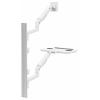 SpeaKa Professional SP-MM-961 držák na zeď pro monitor 1 Displej: (s) 43,2 cm (17) - 124,5 cm (49) bílá nastavitelná výška, nakláněcí, naklápěcí, odkládací