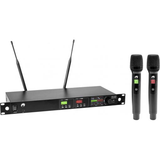 sada bezdrátového mikrofonu Omnitronic UHF-602 Druh přenosu:bezdrátový spínač