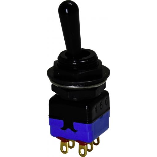 APEM 12146AGK 12000 Serie páčkový spínač 2x zap/zap s aretací 1 ks Piece