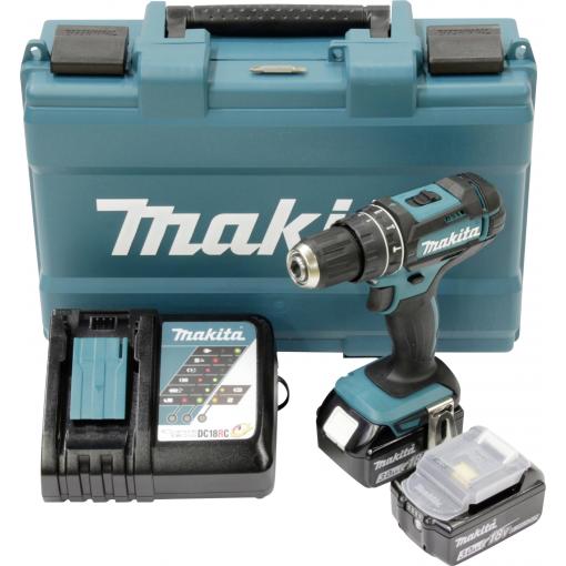 Makita aku příklepový šroubovák, 18 V, 3.0 Ah Li-Ion vč. 2x aku, vč. nabíječky, DHP482RFE