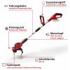 Einhell GE-CT 18/28 Li Set akumulátor Akumulátorová strunová sekačka + akumulátor, nastavitelná řídítka, vč. nabíječky, s příslušenstvím, měkká rukojeť 18 V