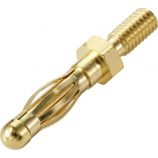 TRU COMPONENTS MP-50 banánek spojka, rovná Ø pin: 4 mm žluto-zlatá 1 ks Bulk