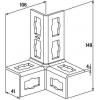 Fischer PFUF 3D A4 montážní úhelník nerezová ocel 577095 10 ks
