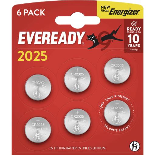 Eveready knoflíkový článek CR 2025 3 V 6 ks E304439400