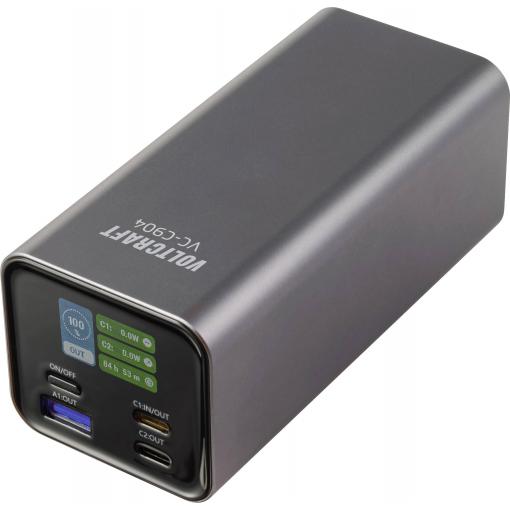 VOLTCRAFT VC-C904 powerbanka Li-Ion, 20000 mAh, Power Delivery 3.0, šedá (matná), Indikátor stavu