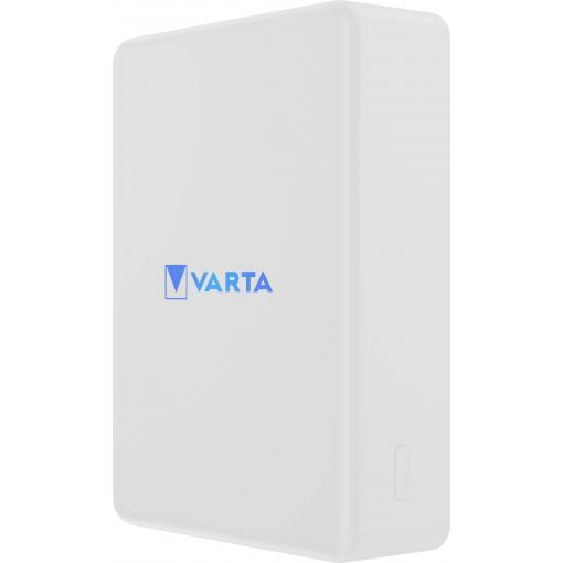 Varta powerbanka Li-Pol, 10000 mAh, MagSafe, Bezdrátové nabíjení Qi, Dodávka energie, Bezdrátové nabíjení, bílá, Indikátor stavu