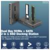 Digitus USB-C® dokovací stanice Stazione di docking USB-C 3.2 Gen2 per SSD M.2 Duo NVMe e SATA (max. 2x 4 TB) co