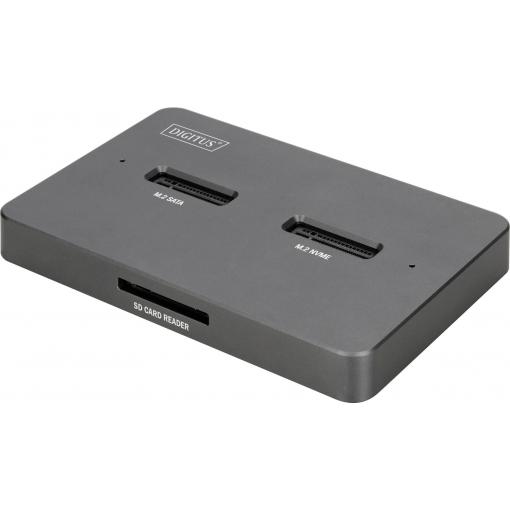 Digitus USB-C® dokovací stanice Stazione di docking USB-C 3.2 Gen2 per SSD M.2 Duo NVMe e SATA (max. 2x 4 TB) co