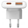 Akyga USB nabíječka, USB-C®, USB A, 65 W, bílá