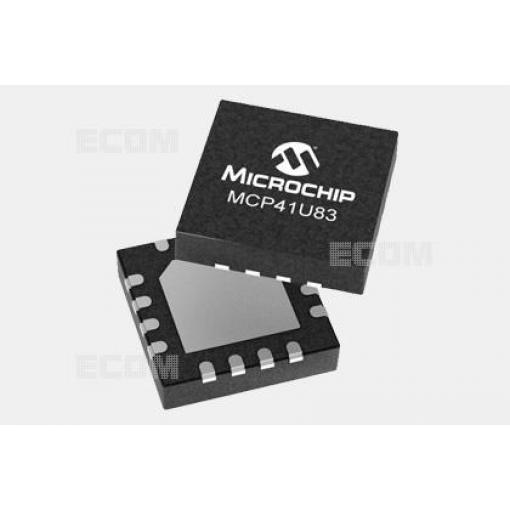 Digitální potenciometr MCP41U83T-502E/7N, 5 kΩ, 1024 kroků, SPI/I2C, VQFN-16