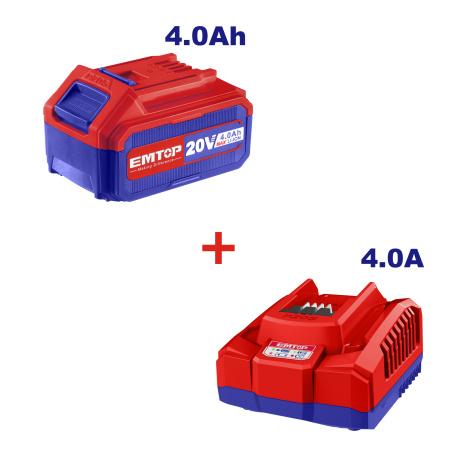 SET - nabíječka 20V 4.0A + akumulátor 20V 4.0Ah