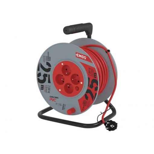 Prodlužovací kabel na bubnu - 4 zásuvky 25m EMOS P194252