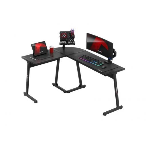 Stůl herní HUZARO Hero 6.0 Black Corner 147cm
