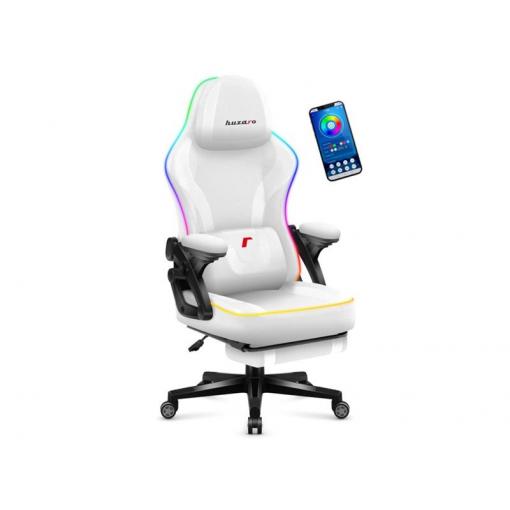 Křeslo herní HUZARO Force 4.6 RGB White Mesh