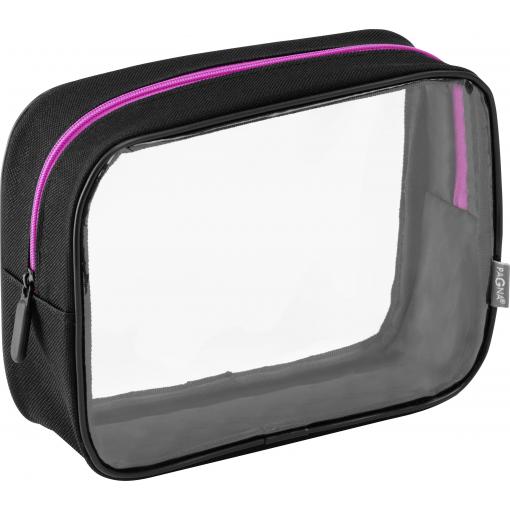 PAGNA cestovní taška, černá, transparentní, růžová, P9952434