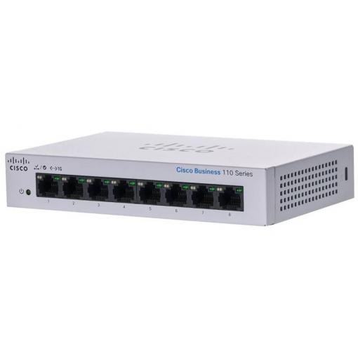Cisco CBS110-8T-D-EU CISCO CBS110 Unmanaged 8-port GE Desktop síťový switch 8 portů 10 / 100 / 1000 MBit/s