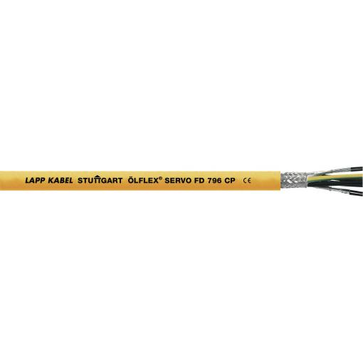 LAPP ÖLFLEX® SERVO FD 796 CP 27963/500 servo kabel 4 G 10 mm² + 2 x 1.50 mm², 500 m, oranžová