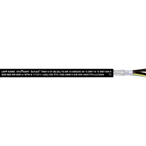LAPP ÖLFLEX® TRAY II CY 2216120-610 řídicí kabel 12 G 1.50 mm², 610 m, černá