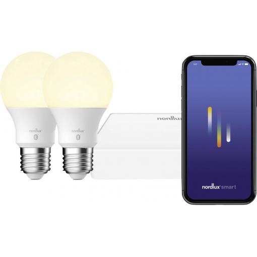 Nordlux 2070062701 žárovka Energetická třída (EEK2021) E (A - G) E27 7 W (Ø x v) 60 mm x 109 mm stmívatelná, ovládání přes mobilní aplikaci 2 ks