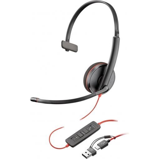 HP Blackwire C3210 sluchátka otevřená (On Ear) černá