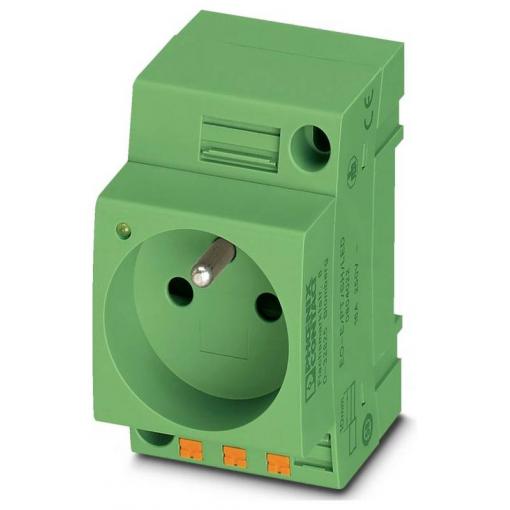 zásuvka Phoenix Contact EO-E/PT/SH/LED/GN zelená (d x š x v) 59.2 x 45 x 75 mm