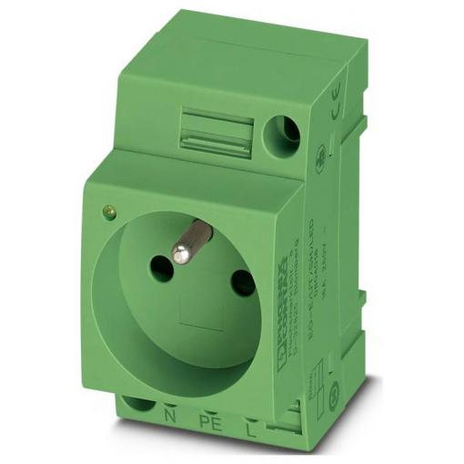 zásuvka Phoenix Contact EO-E/UT/SH/LED/GN zelená (d x š x v) 59.2 x 45 x 75 mm