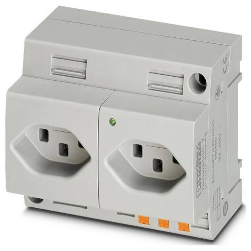 #####Doppelsteckdose Phoenix Contact EO-J/PT/LED/DUO šedá (d x š x v) 59.2 x 90 x 75 mm