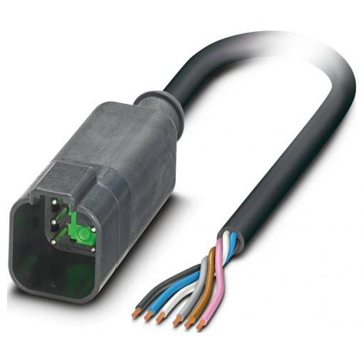 Phoenix Contact SAC-6P-DTMS/ 5,0-PUR Kabel pro senzor/aktor, 1415032, piny: 6, 5 m, 1 ks
