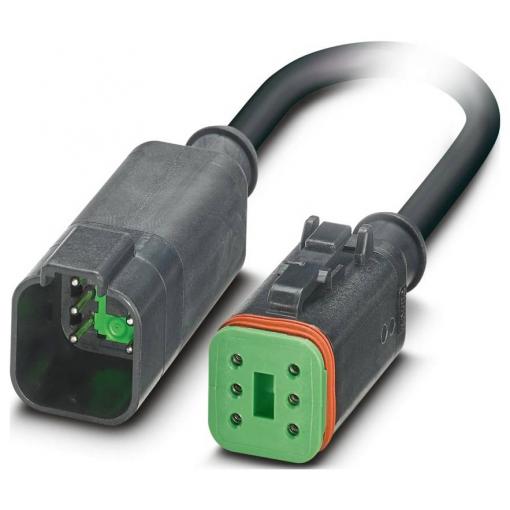Phoenix Contact SAC-6P-DTMS/ 0,3-PUR/DTFS Kabel pro senzor/aktor, 1415035, piny: 6, 0.3 m, 1 ks