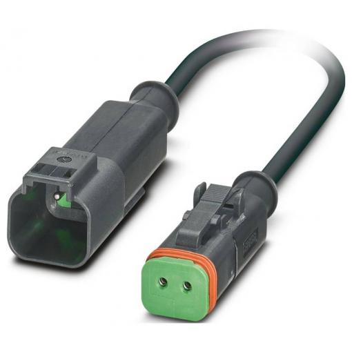 Phoenix Contact SAC-2P-DTMS/ 0,3-PUR/DTFS Kabel pro senzor/aktor, 1414991, piny: 2, 0.3 m, 1 ks