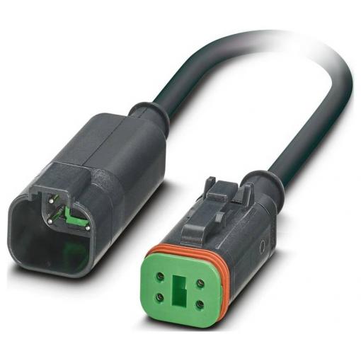 Phoenix Contact SAC-4P-DTMS/ 0,3-PUR/DTFS Kabel pro senzor/aktor, 1415016, piny: 4, 0.3 m, 1 ks