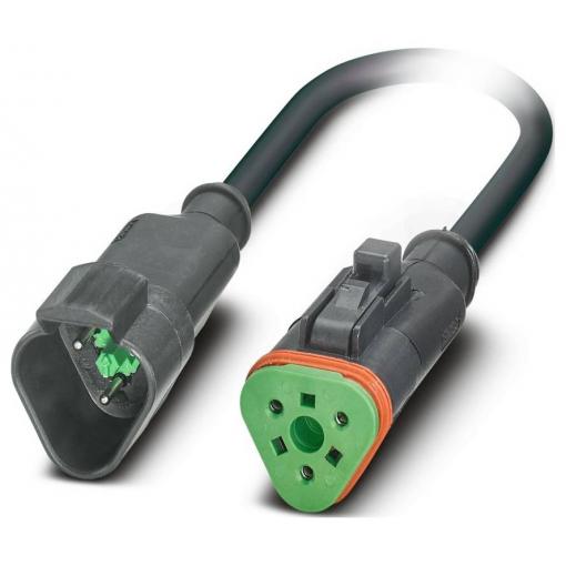 Phoenix Contact SAC-3P-DTMS/ 0,3-PUR/DTFS Kabel pro senzor/aktor, 1415003, piny: 3, 0.3 m, 1 ks