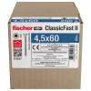 Fischer 573057 šrouby do dřevotřísky 60 mm TX 200 ks
