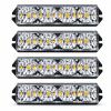 LED výstražné stroboskopy oranžové, sada 4 ks, 12 V DC