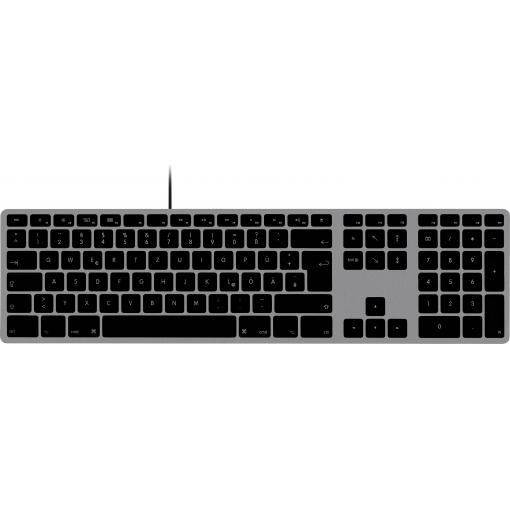 Matias Matias FK316CB-DE Wired USB-C® Keyboard for Mac - Space Gray - German Version USB klávesnice německá, QWERTZ, Macintosh Vesmírná šedá