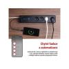 GoSmart prodlužovací přívod 4 zásuvky 2m EMOS P1412SM s vyp./ USB /bílá-černá/PVC/ WiFi