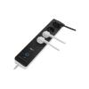 GoSmart prodlužovací přívod 4 zásuvky 2m EMOS P1412SM s vyp./ USB /bílá-černá/PVC/ WiFi